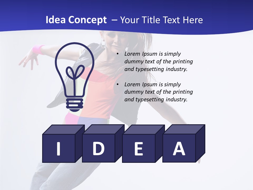 Cool Breakdance Female PowerPoint Template