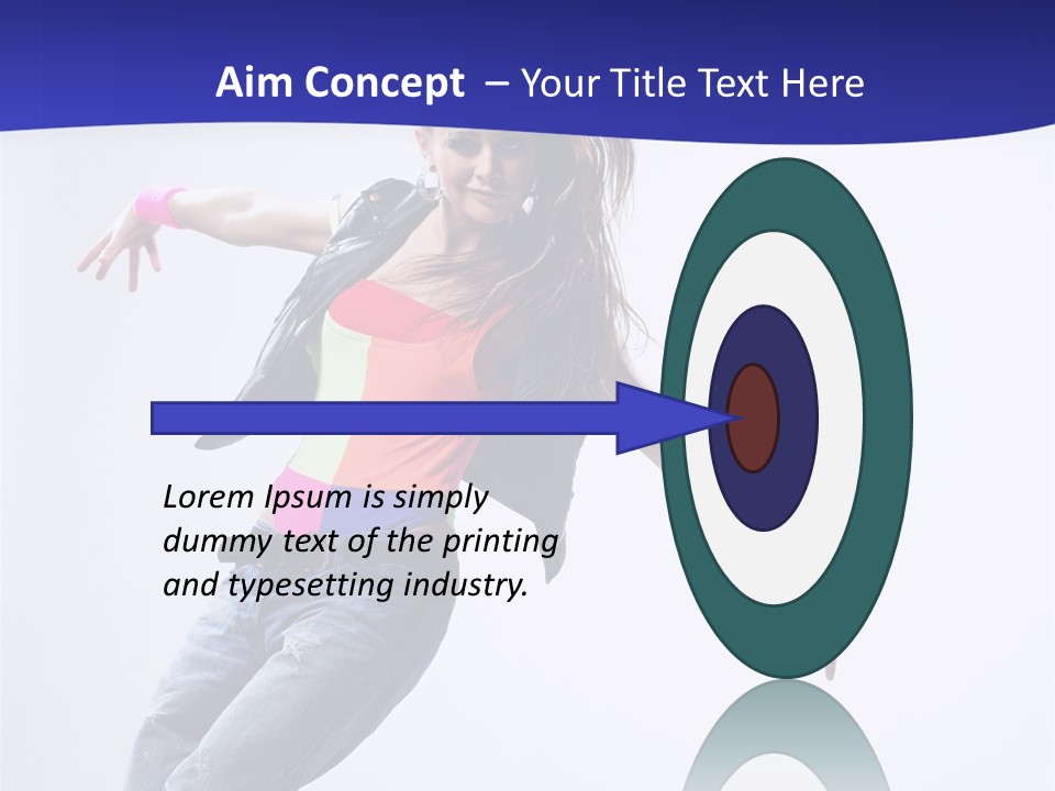 Cool Breakdance Female PowerPoint Template