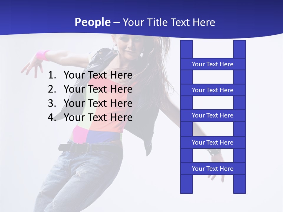 Cool Breakdance Female PowerPoint Template