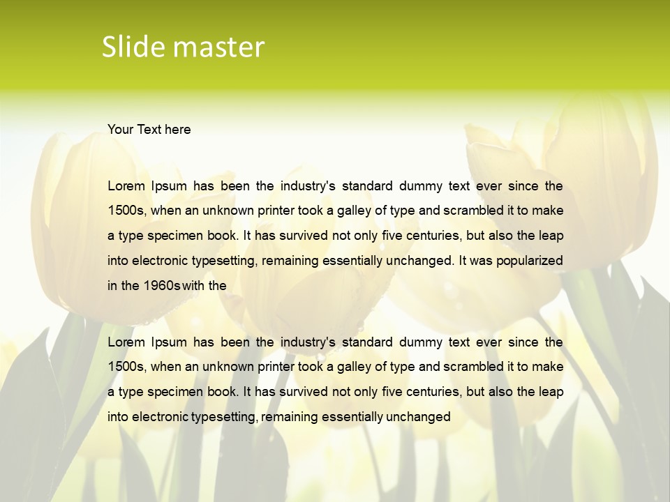 Beautiful Greeting Meadow PowerPoint Template