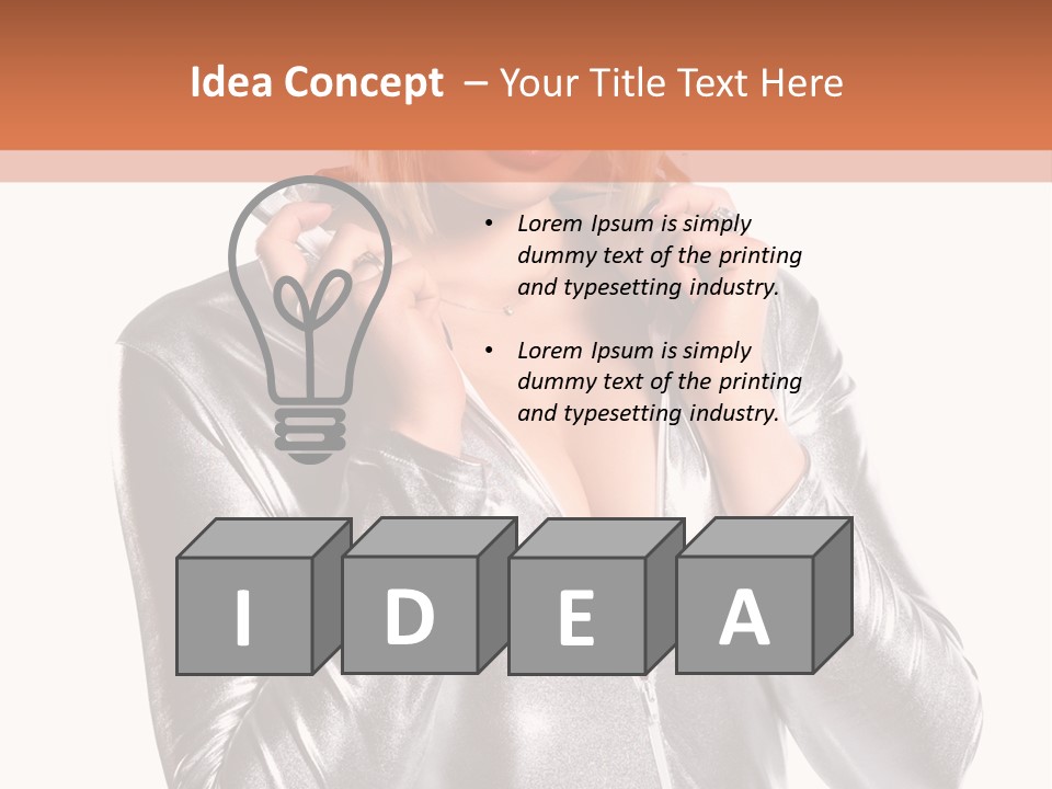 Model Background Bright PowerPoint Template