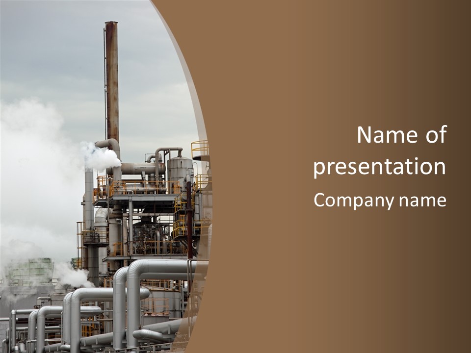 Valves Petrochemical Manufacturing PowerPoint Template