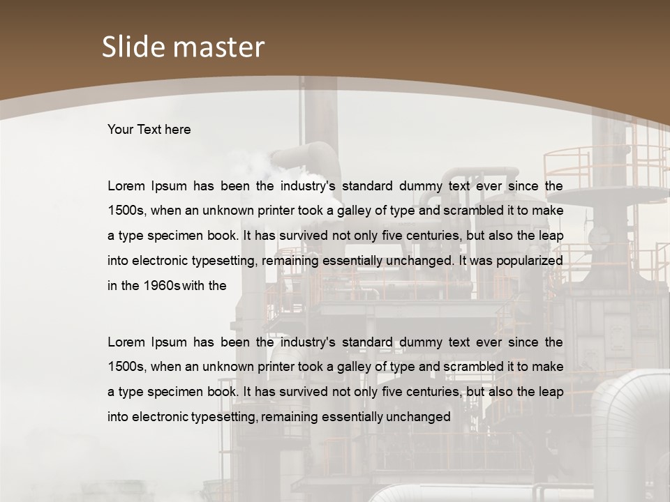 Valves Petrochemical Manufacturing PowerPoint Template