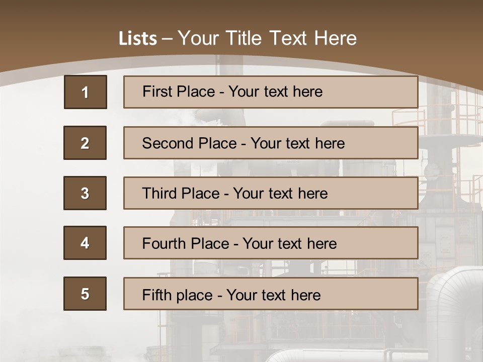 Valves Petrochemical Manufacturing PowerPoint Template