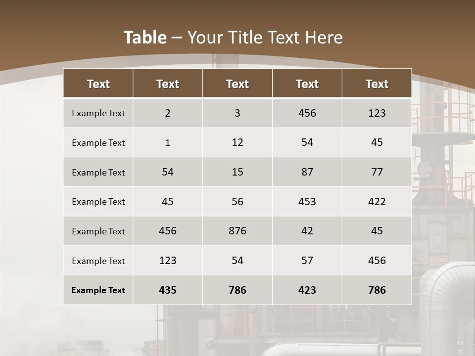 Valves Petrochemical Manufacturing PowerPoint Template