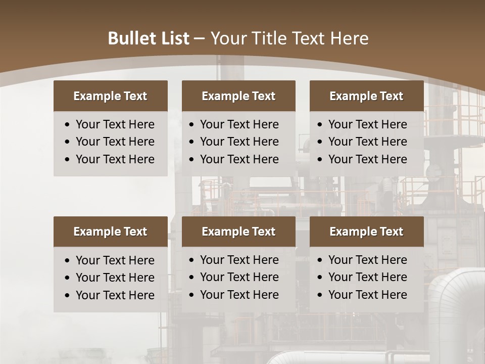 Valves Petrochemical Manufacturing PowerPoint Template