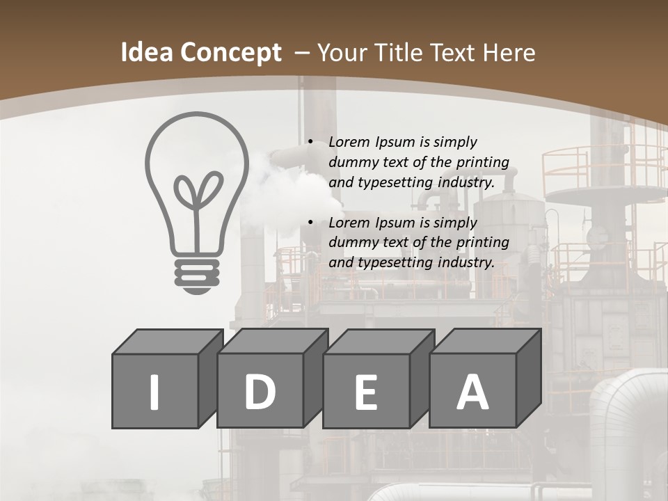 Valves Petrochemical Manufacturing PowerPoint Template
