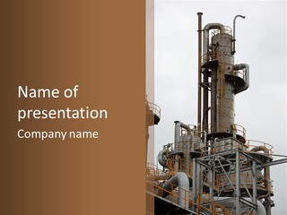 Tank Refinery Gas PowerPoint Template