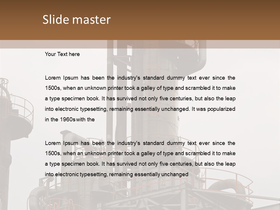 Tank Refinery Gas PowerPoint Template