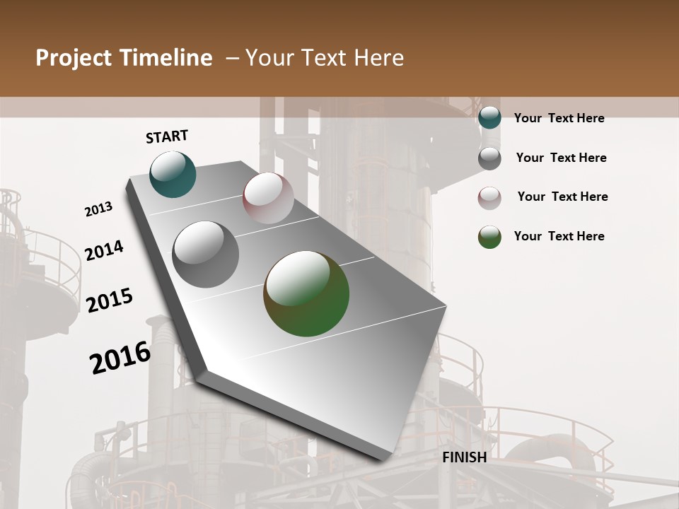 Tank Refinery Gas PowerPoint Template