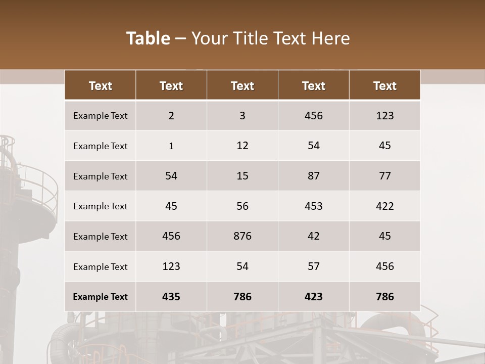 Tank Refinery Gas PowerPoint Template
