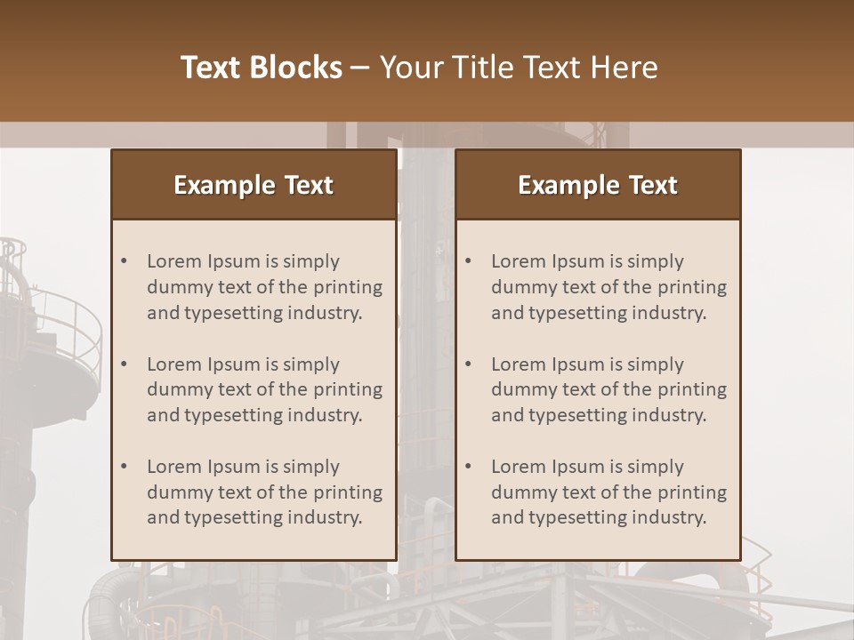 Tank Refinery Gas PowerPoint Template