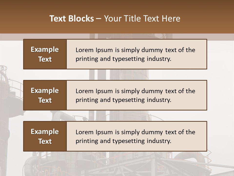 Tank Refinery Gas PowerPoint Template