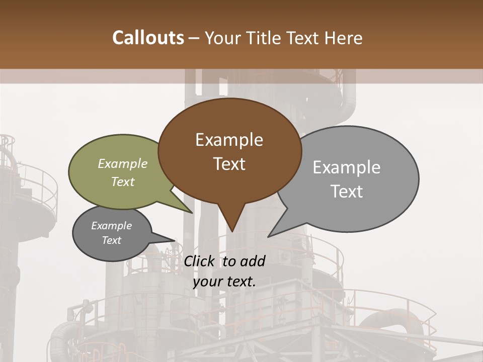 Tank Refinery Gas PowerPoint Template