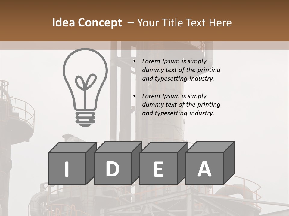 Tank Refinery Gas PowerPoint Template
