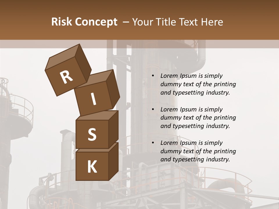 Tank Refinery Gas PowerPoint Template