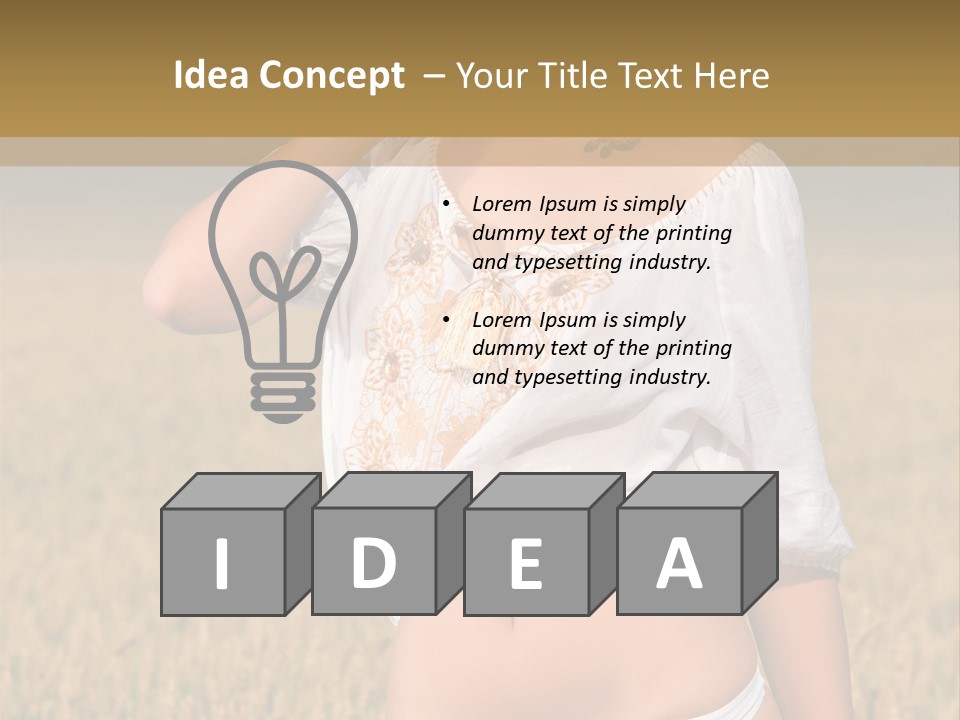 Female Temptation Joy PowerPoint Template