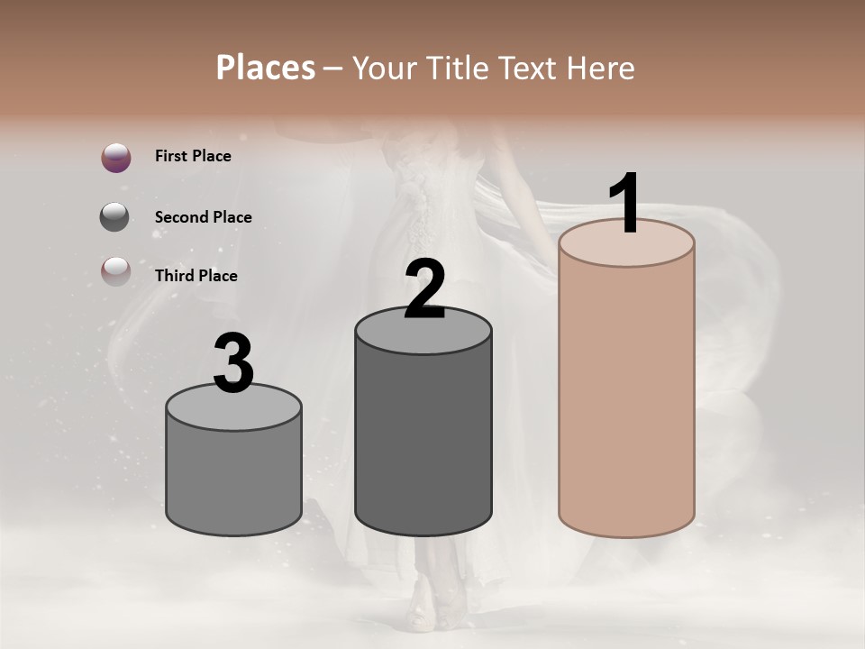 Evening Woman Dress PowerPoint Template