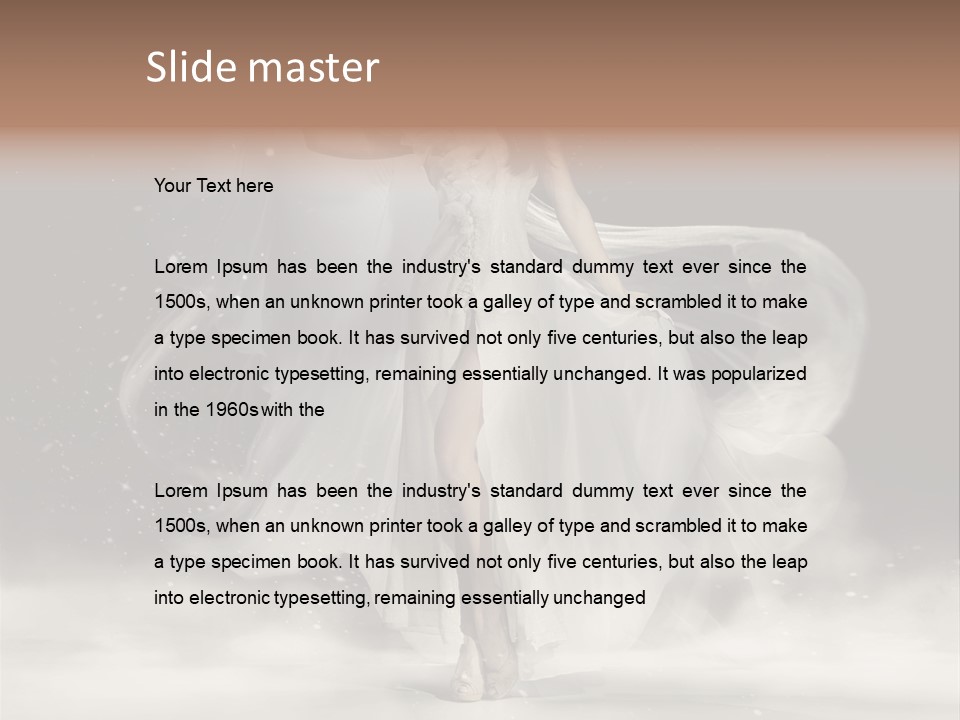 Evening Woman Dress PowerPoint Template