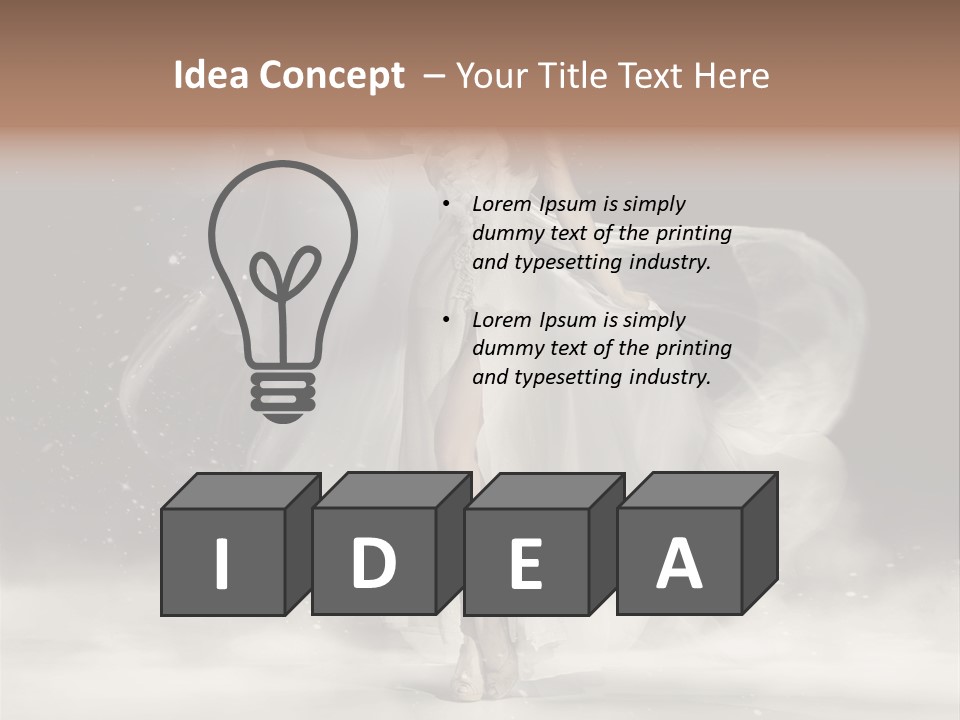 Evening Woman Dress PowerPoint Template