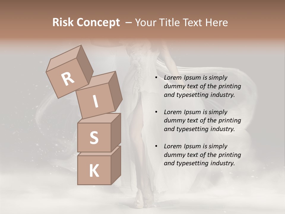 Evening Woman Dress PowerPoint Template