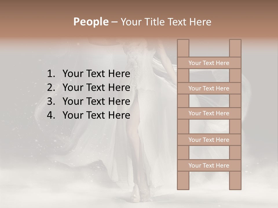 Evening Woman Dress PowerPoint Template