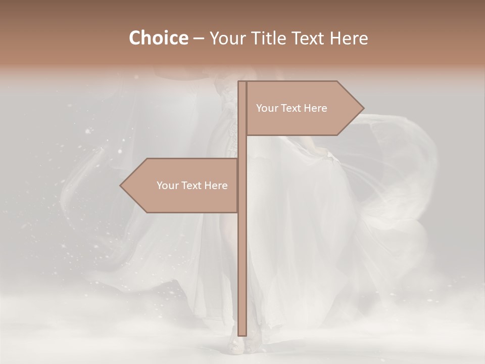 Evening Woman Dress PowerPoint Template