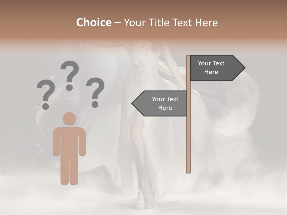 Evening Woman Dress PowerPoint Template