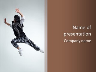 Break Dance Moving Fitness PowerPoint Template