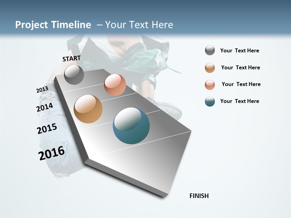 Dancer Mid Air Hip Hop PowerPoint Template