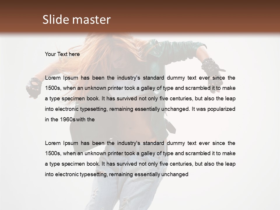 Female Funky Color PowerPoint Template