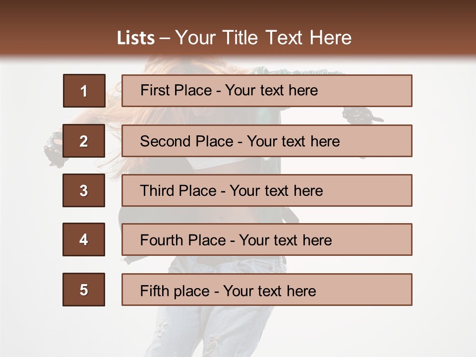 Female Funky Color PowerPoint Template