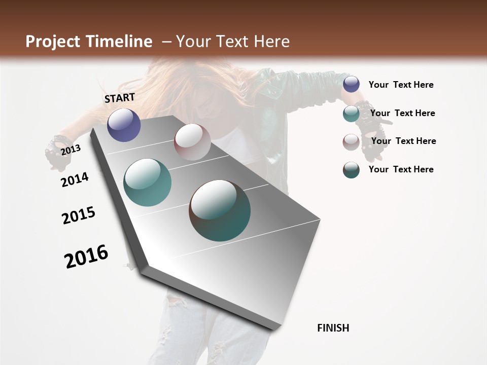 Female Funky Color PowerPoint Template