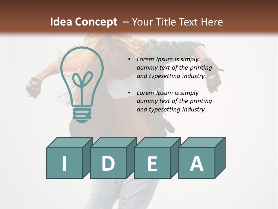 Female Funky Color PowerPoint Template