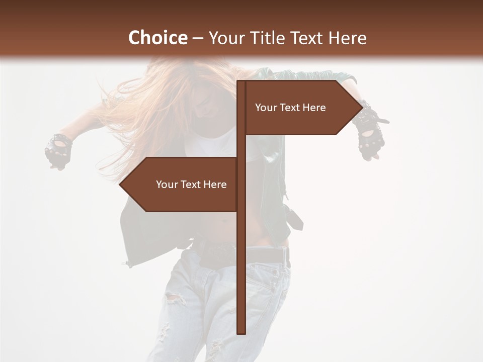 Female Funky Color PowerPoint Template