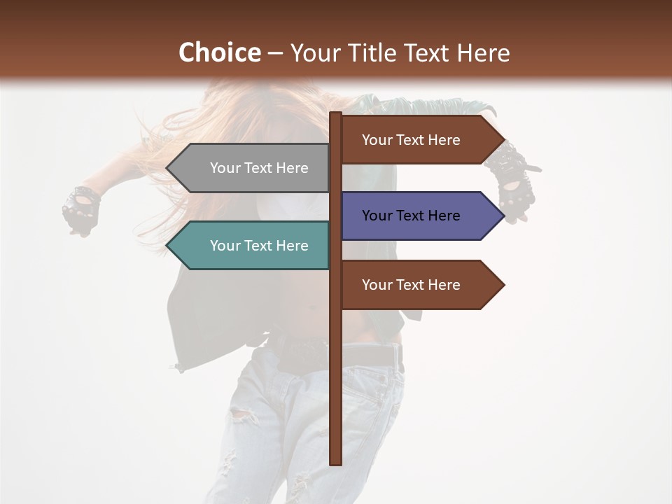 Female Funky Color PowerPoint Template