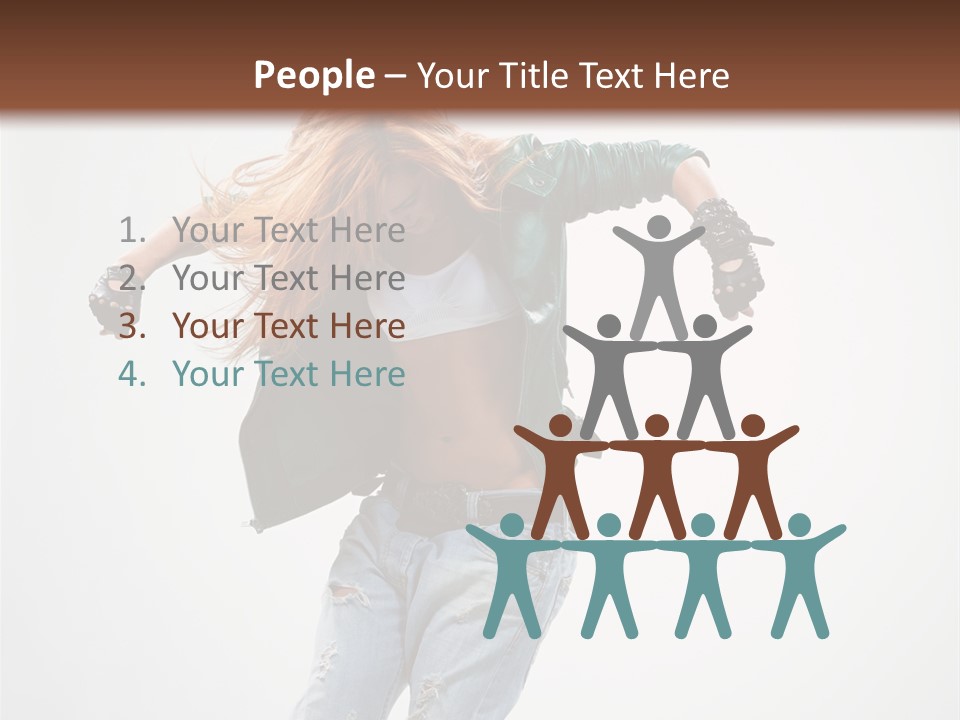 Female Funky Color PowerPoint Template