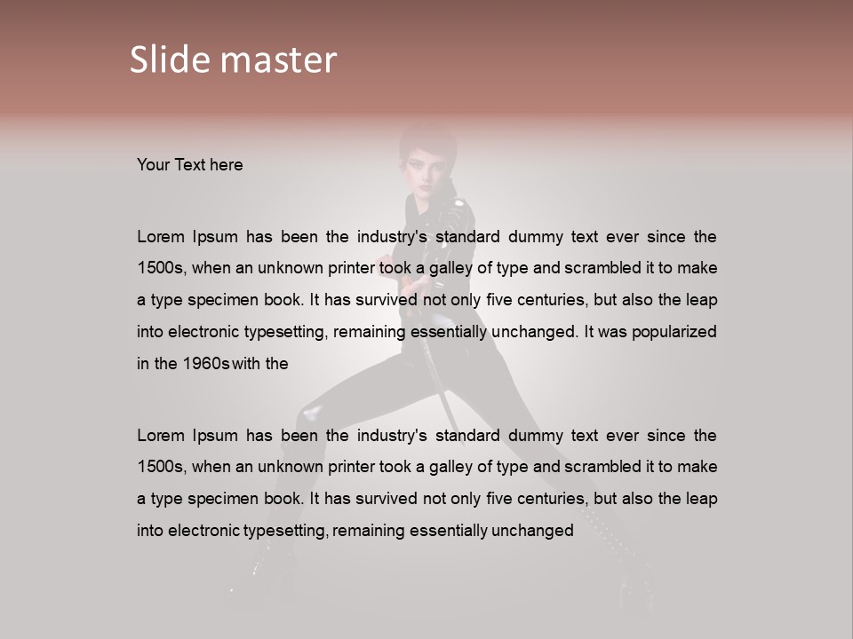 People Ninja Bodysuit PowerPoint Template