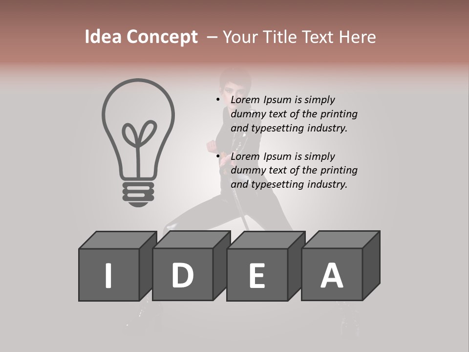 People Ninja Bodysuit PowerPoint Template