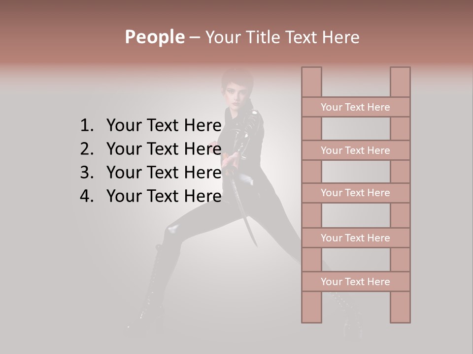 People Ninja Bodysuit PowerPoint Template