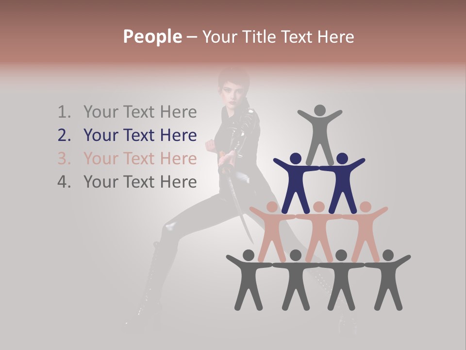 People Ninja Bodysuit PowerPoint Template