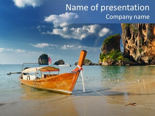 Thailand Coastline Vacations PowerPoint Template