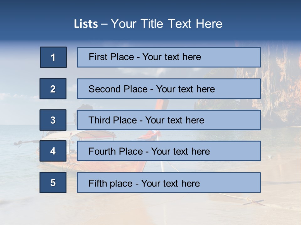 Thailand Coastline Vacations PowerPoint Template