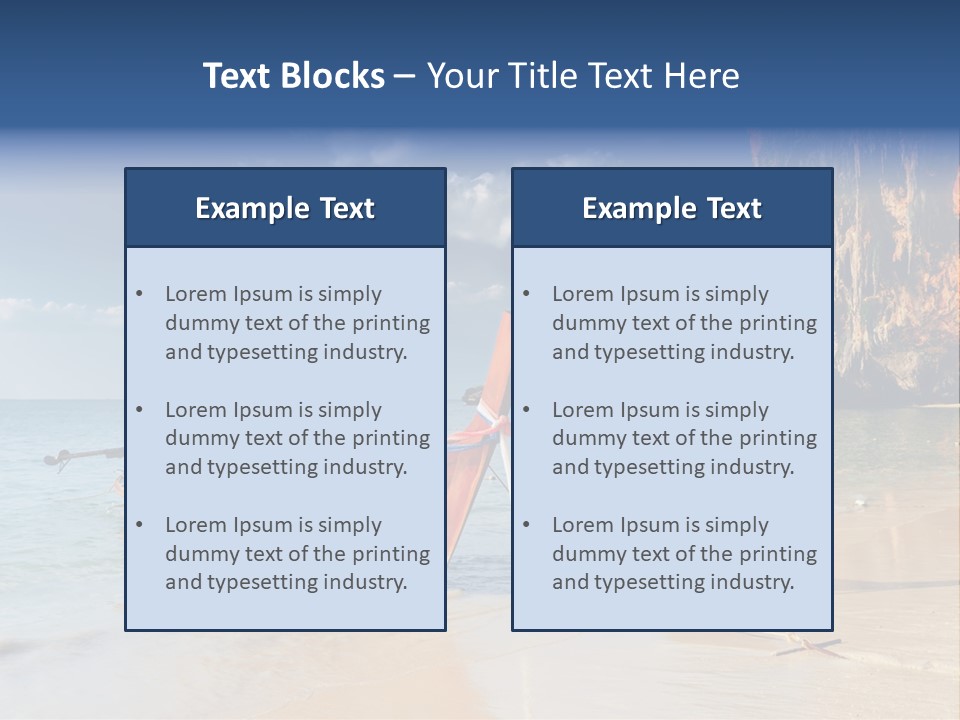 Thailand Coastline Vacations PowerPoint Template