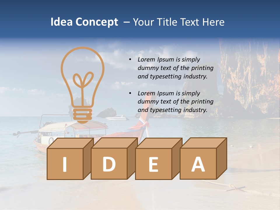 Thailand Coastline Vacations PowerPoint Template