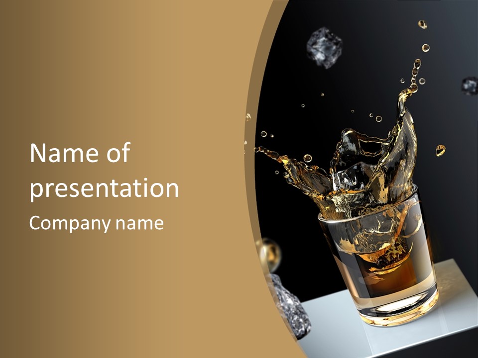 Ice Cube Splash PowerPoint Template