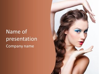 Sensuality Surprise Body PowerPoint Template