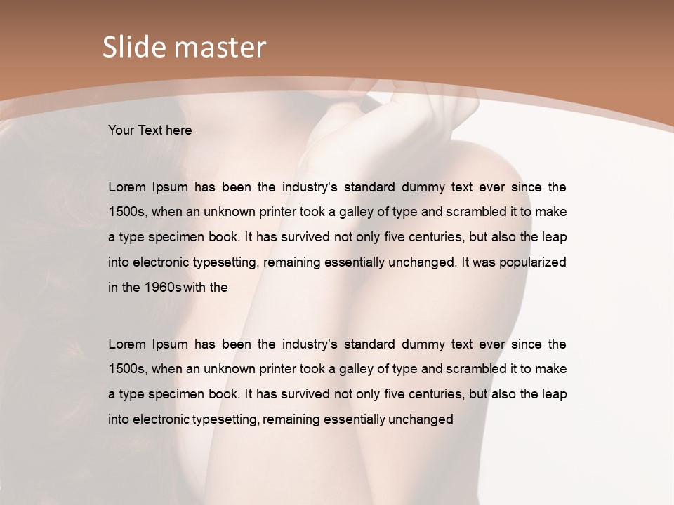 Brunette Braid Girl PowerPoint Template