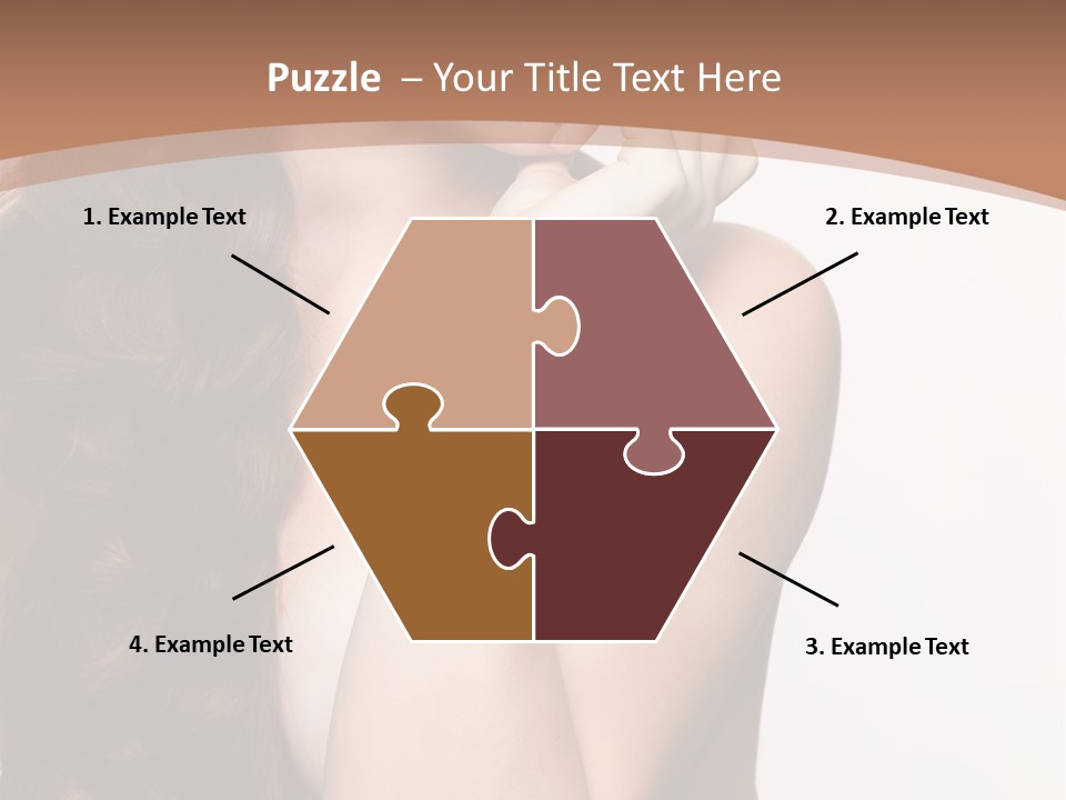 Brunette Braid Girl PowerPoint Template