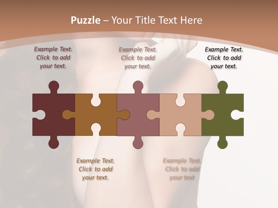 Brunette Braid Girl PowerPoint Template